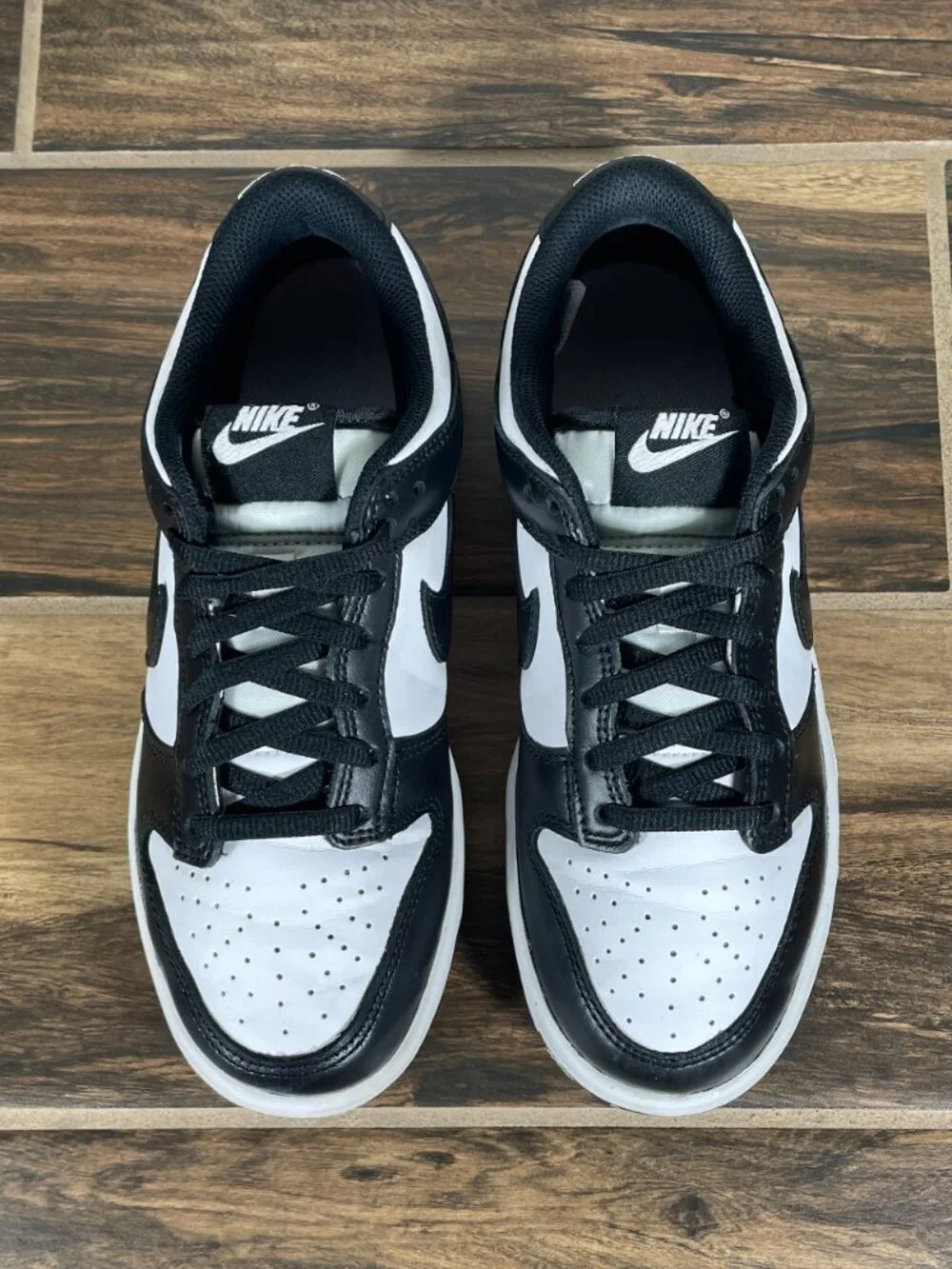 Nike Dunk Low Shoes Youth Boys Size 5Y Black White Leather Panda Low Top Sneaker